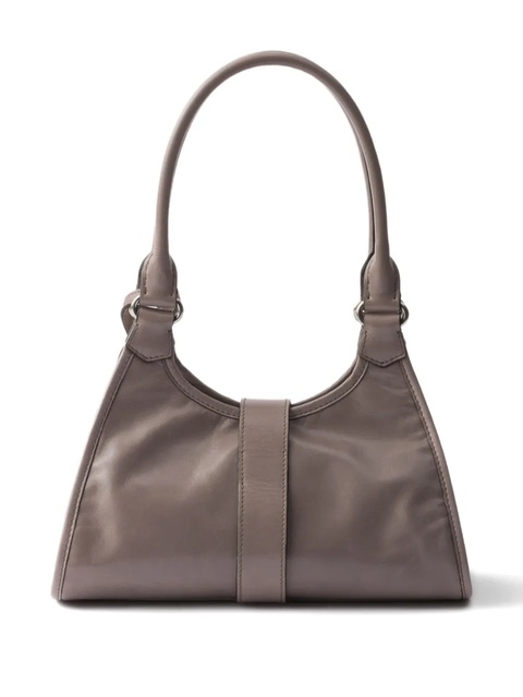 Prada small push-lock leather tote bag - Grey - zdjęcie produktu nr 2