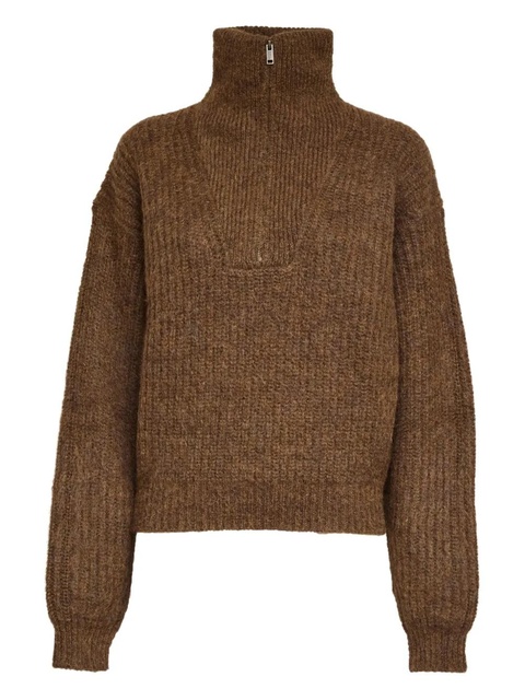 ISABEL MARANT Danita half-zip sweater - Brown - zdjęcie produktu nr 1