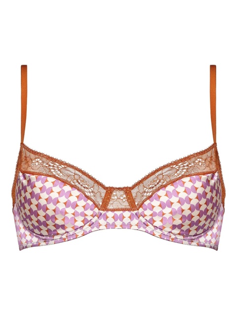 ERES Stéréo padded geometric-print bra - Brown - zdjęcie produktu nr 1