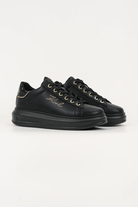 Karl Lagerfeld sneakersy skórzane KAPRI damskie kolor czarny KL62518 - zdjęcie produktu nr 1