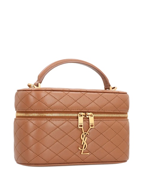 Saint Laurent quilted top-handle bag - Brown - zdjęcie produktu nr 2