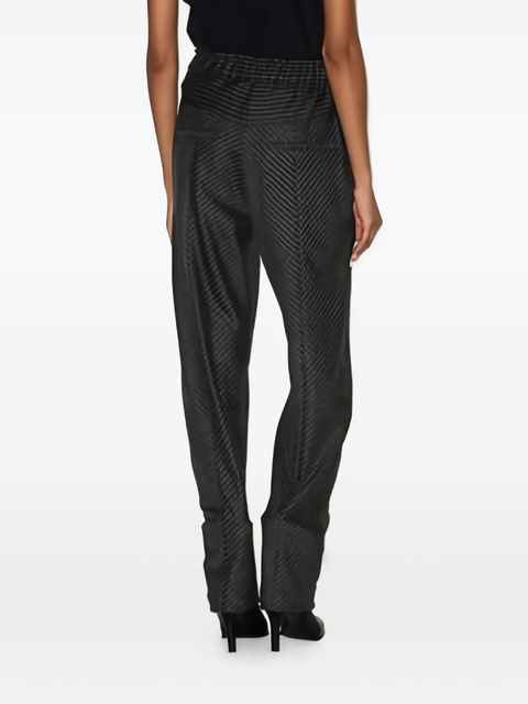 ISABEL MARANT herringbone-pattern elastic-waist trousers - Grey - zdjęcie produktu nr 1