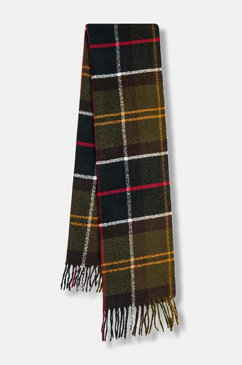 Barbour szalik damski kolor zielony wzorzysty LSC0476 - zdjęcie produktu nr 1