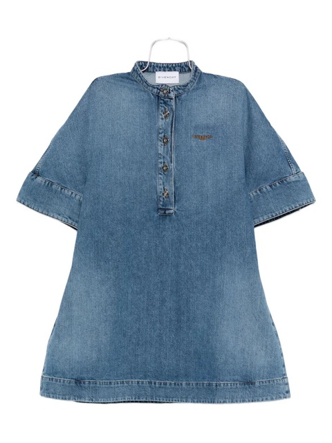 Givenchy embroidered button-placket mini dress - Blue - zdjęcie produktu nr 1