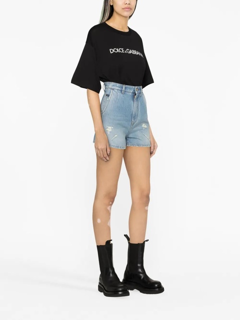 Dolce & Gabbana high-waisted denim shorts - Blue - zdjęcie produktu nr 1
