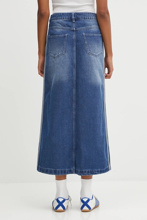 adidas Originals spódnica Denim Long Skt kolor niebieski midi prosta JW2658 - zdjęcie produktu nr 1