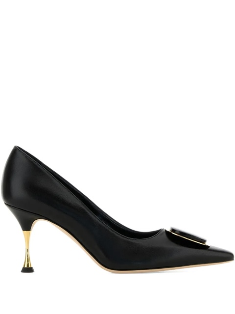 Manolo Blahnik 70mm leather pumps - Black - zdjęcie produktu nr 1
