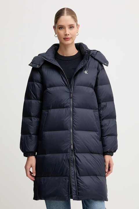 Calvin Klein Jeans kurtka puchowa kolor granatowy zimowa LV047D502G - zdjęcie produktu nr 1