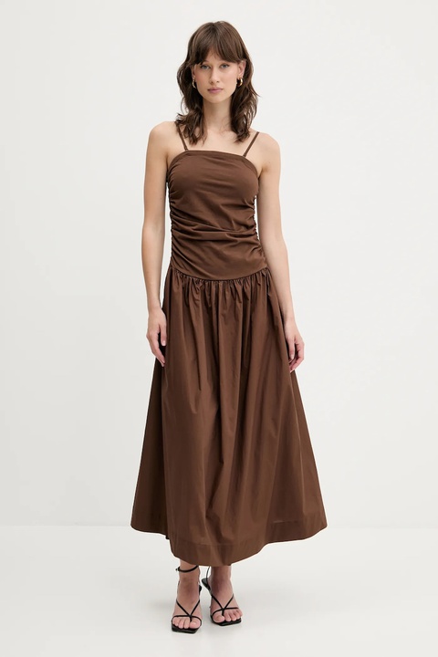 Never Fully Dressed sukienka kolor brązowy maxi rozkloszowana NFDDR1632 - zdjęcie produktu nr 1