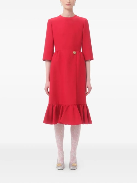 Valentino Garavani crepe midi dress - Red - zdjęcie produktu nr 2