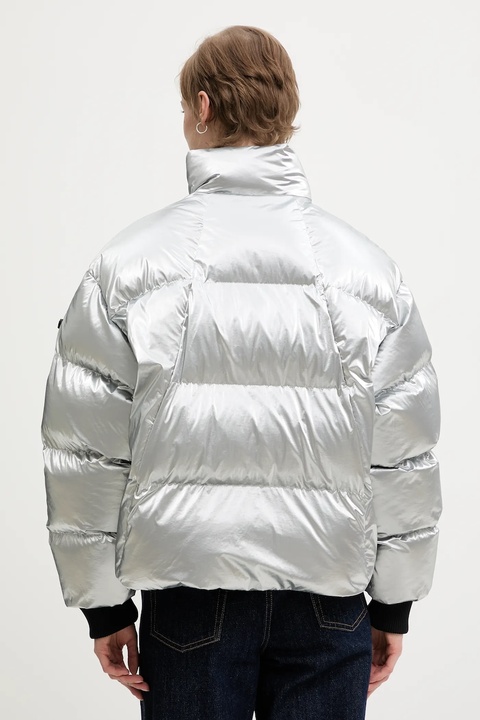 Hugo Blue kurtka kolor srebrny zimowa oversize 50546368 - zdjęcie produktu nr 1
