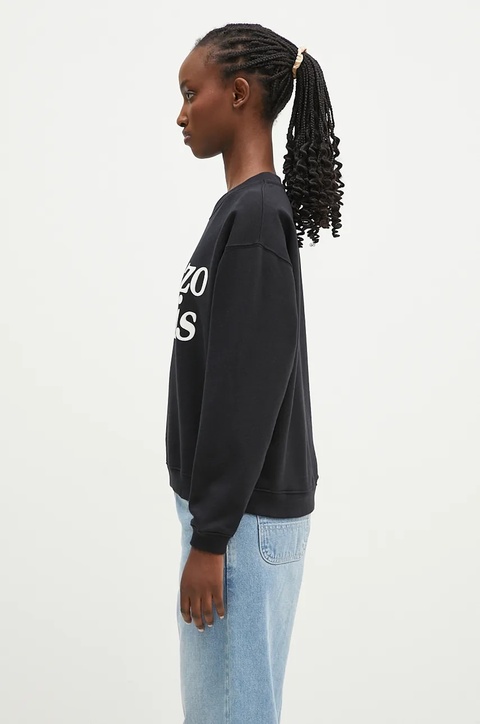 Kenzo bluza bawełniana by Verdy Regular Sweatshirt damska kolor czarny z nadrukiem FE52SW1274MF.99 - zdjęcie produktu nr 1