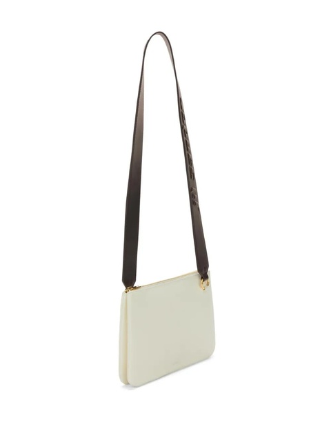 Jil Sander Link LG logo-strap leather crossbody bag - White - zdjęcie produktu nr 2