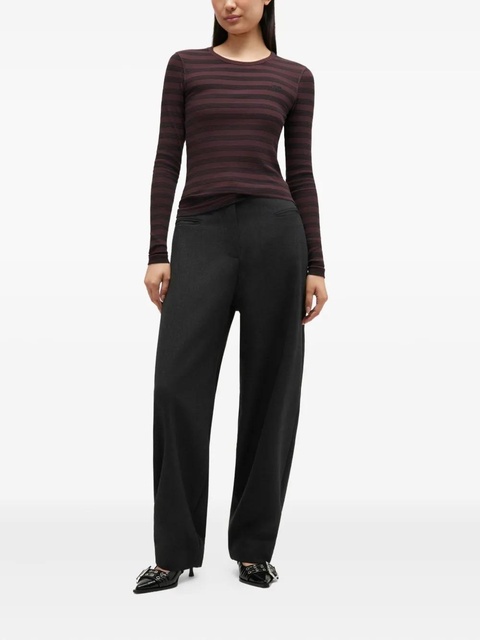 GANNI striped top - Brown - zdjęcie produktu nr 2