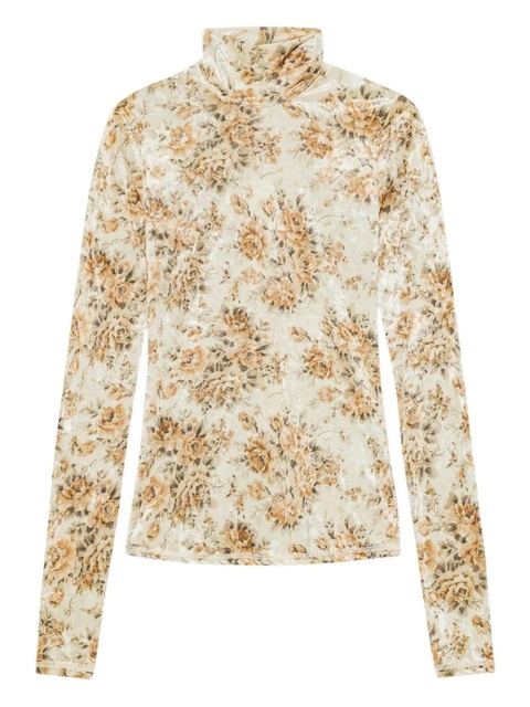 GANNI floral roll-necktop - Neutrals - zdjęcie produktu nr 1