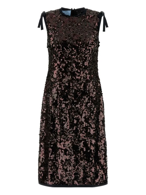 Prada sequin tie-detail midi dress - Pink - zdjęcie produktu nr 2