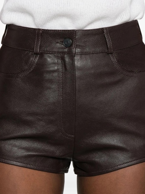 The Frankie Shop Loen leather pocket shorts - Brown - zdjęcie produktu nr 2