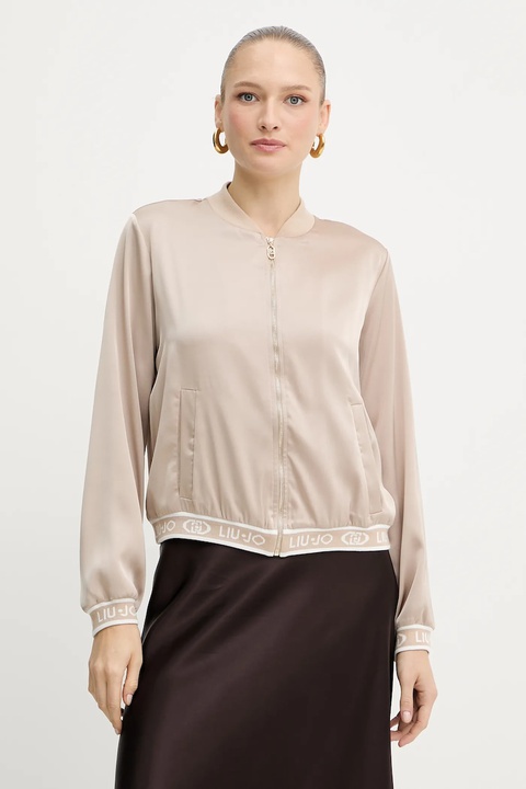Liu Jo bluza damska kolor beżowy gładka TF5191.T004A - zdjęcie produktu nr 1