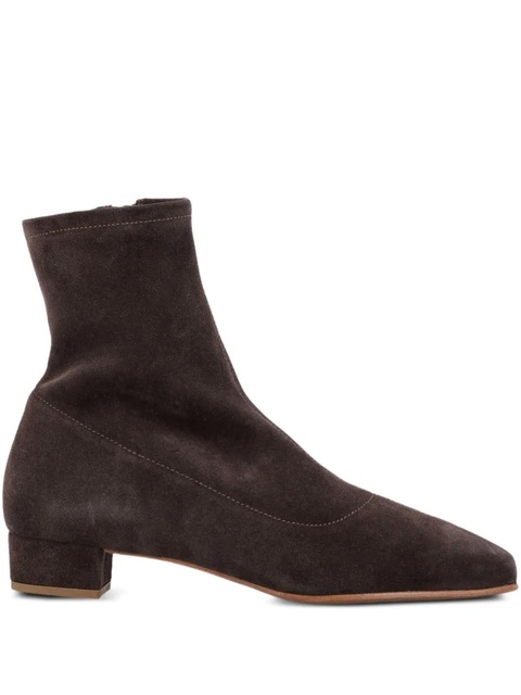 BY FAR suede zip ankle boots - Brown - zdjęcie produktu nr 1