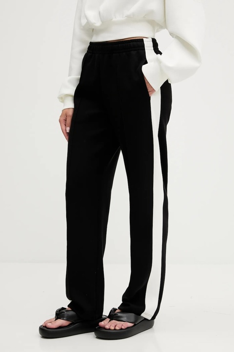 Karl Kani spodnie dresowe damskie kolor czarny gładkie PD00005427 - zdjęcie produktu nr 1