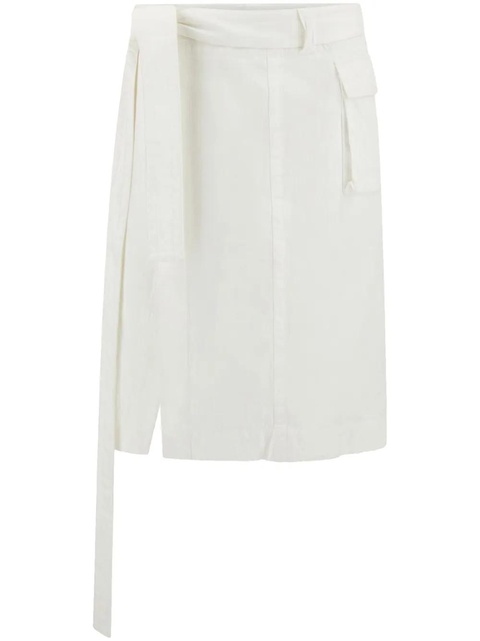 Ferragamo wrap midi skirt - White - zdjęcie produktu nr 1