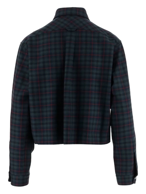 Miu Miu tartan-plaid wool shirt - Green - zdjęcie produktu nr 1