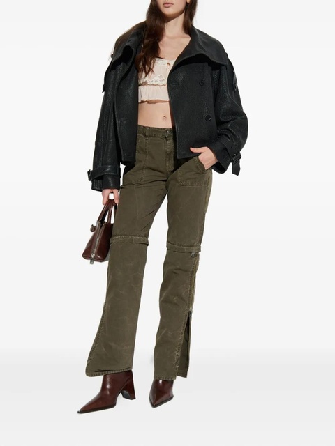 Blumarine zip-detail trousers - Green - zdjęcie produktu nr 2