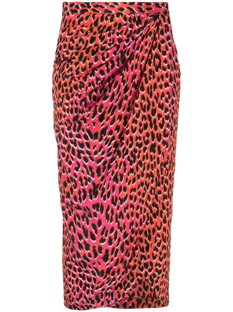 Zadig&Voltaire Jamelia leopard-print silk skirt - Pink - zdjęcie produktu nr 1