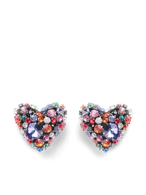 AREA Cluster Heart crystal earrings - Silver - zdjęcie produktu nr 1