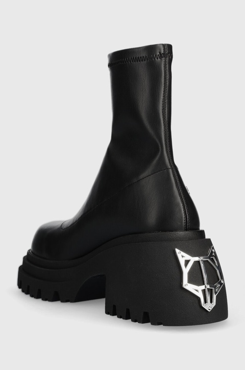 Naked Wolfe botki Secret damskie kolor czarny na słupku - zdjęcie produktu nr 2