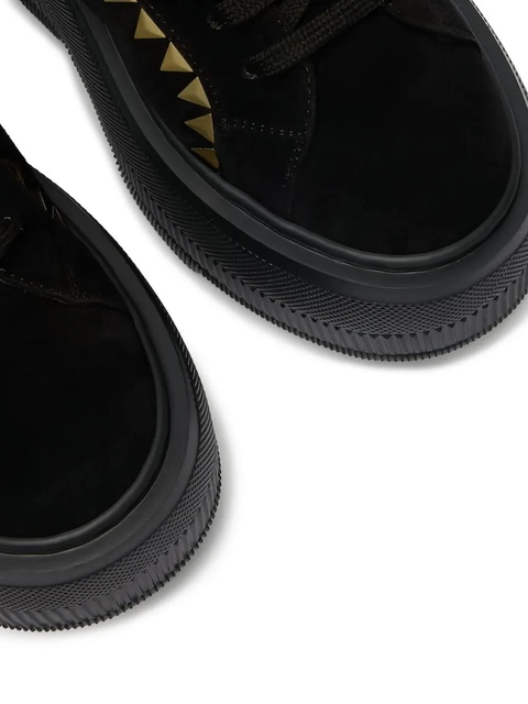 Casadei triangular-stud platform sneakers - Black - zdjęcie produktu nr 1