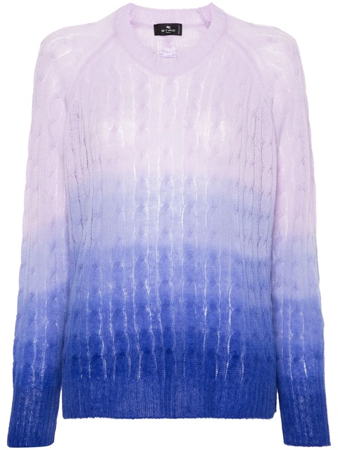ETRO striped ombré wool jumper - Purple - zdjęcie produktu nr 1