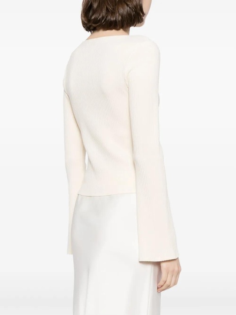 Reformation Miller ribbed top - Neutrals - zdjęcie produktu nr 2