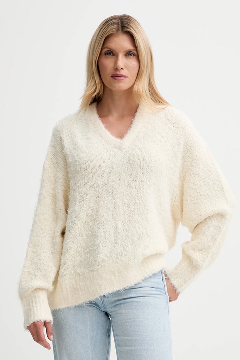 Filippa K sweter jedwabny damski kolor beżowy 31857 - zdjęcie produktu nr 2