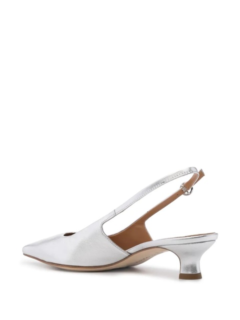 Aeyde Catrina 35mm metallic-leather pumps - Grey - zdjęcie produktu nr 2