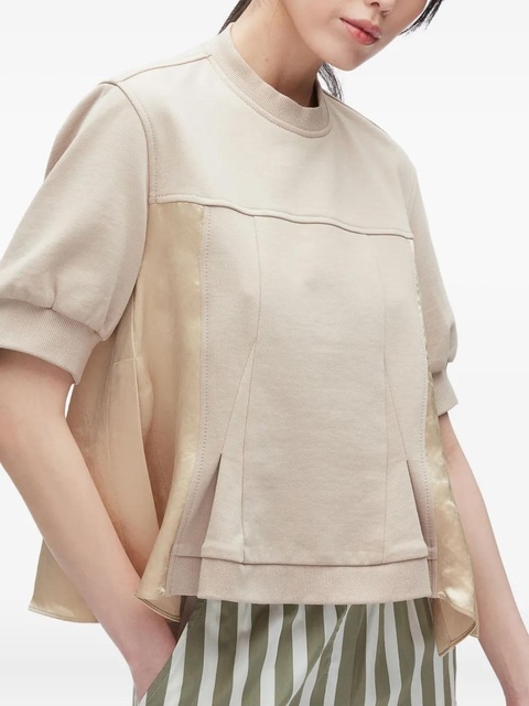 3.1 Phillip Lim panelled cotton T-shirt - Neutrals - zdjęcie produktu nr 2
