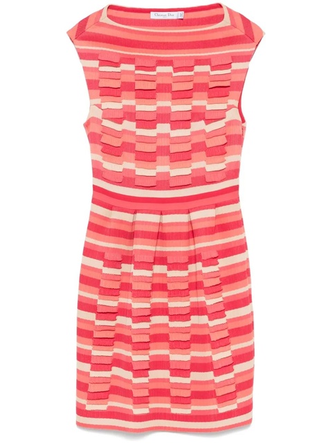 Christian Dior Pre-Owned striped mini dress - Pink - zdjęcie produktu nr 1