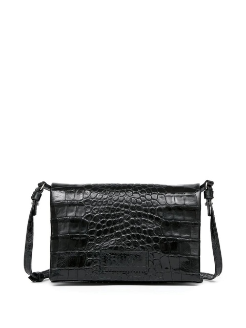 MM6 Maison Margiela small croco-embossed shoulder bag - Black - zdjęcie produktu nr 1