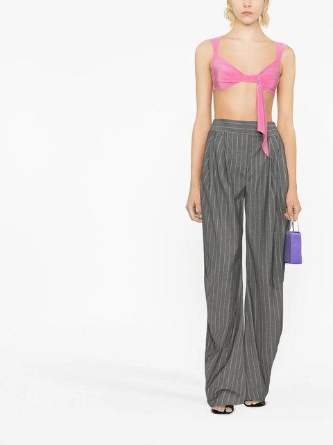 The Attico knot-detail cropped top - Pink - zdjęcie produktu nr 2