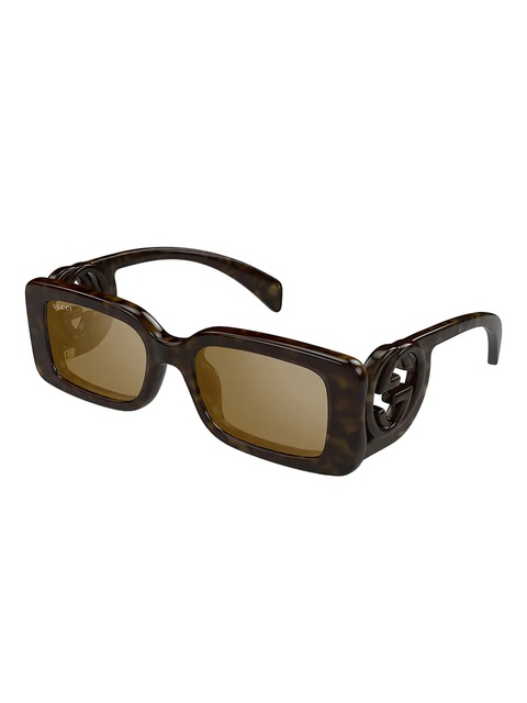 Gucci Eyewear square full-rim sunglasses - Brown - zdjęcie produktu nr 1