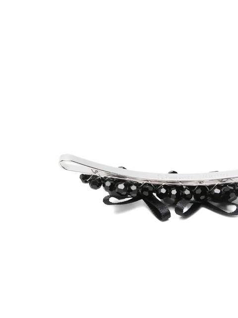Simone Rocha crystal-embellished bow hair clip - Black - zdjęcie produktu nr 2