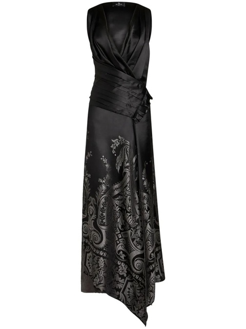 ETRO jacquard silk maxi dress - Black - zdjęcie produktu nr 1