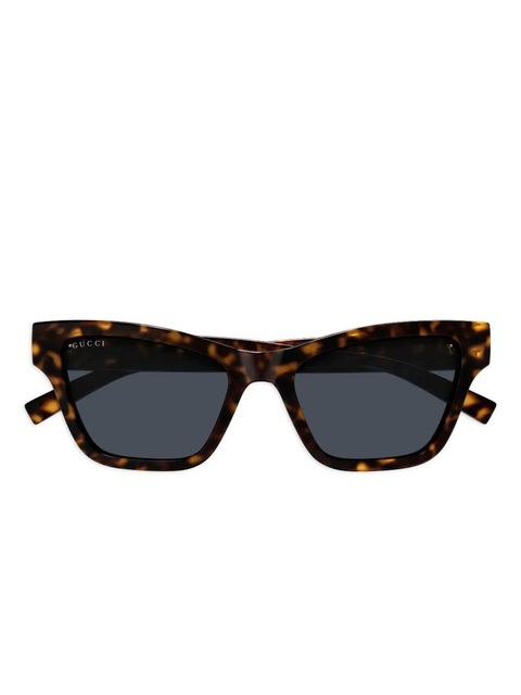 Gucci Eyewear geometric logo sunglasses - Brown - zdjęcie produktu nr 1
