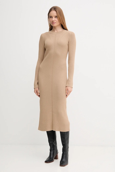 Barbour sukienka bawełniana ANASTASIA kolor zielony maxi rozkloszowana LDR0936 - zdjęcie produktu nr 1