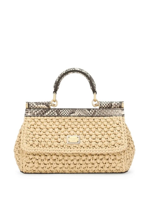 Dolce & Gabbana small Sicily interwoven tote bag - Neutrals - zdjęcie produktu nr 1