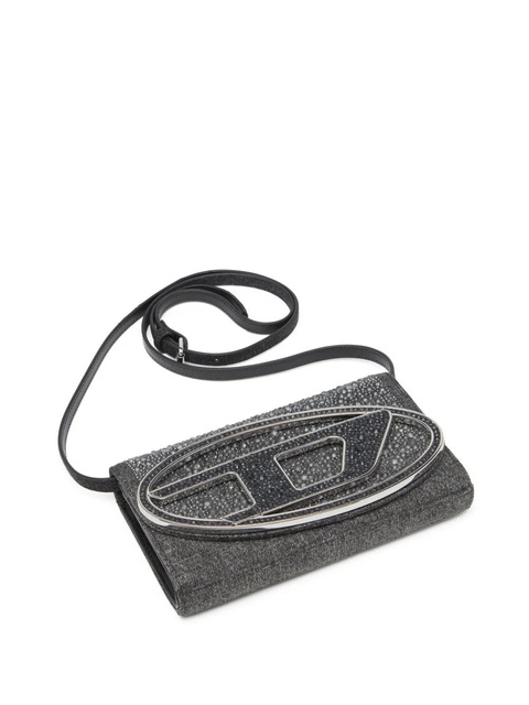 Diesel 1DR crystal embellished denim wallet - Black - zdjęcie produktu nr 2