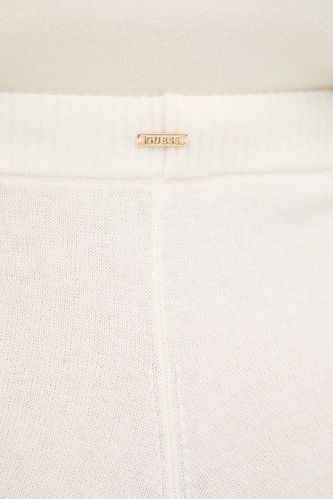 Guess spodnie dresowe z dodatkiem kaszmiru MAGGIE damskie kolor beżowy gładkie O5BB04 Z3PK0 - zdjęcie produktu nr 2