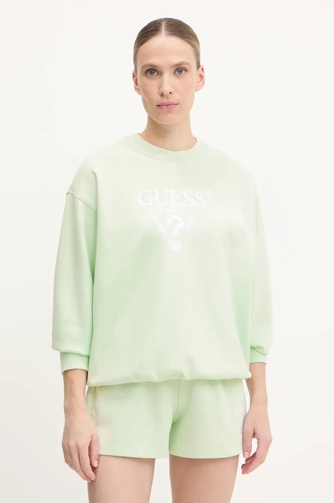 Guess bluza ROBERTA damska kolor turkusowy z aplikacją V5RQ12 KC3D2 - zdjęcie produktu nr 1