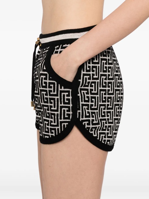 Balmain logo-embroidered shorts - Black - zdjęcie produktu nr 2