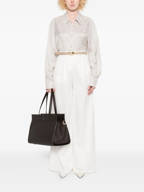KHAITE stripe-pattern long-sleeve shirt - White - zdjęcie produktu nr 2